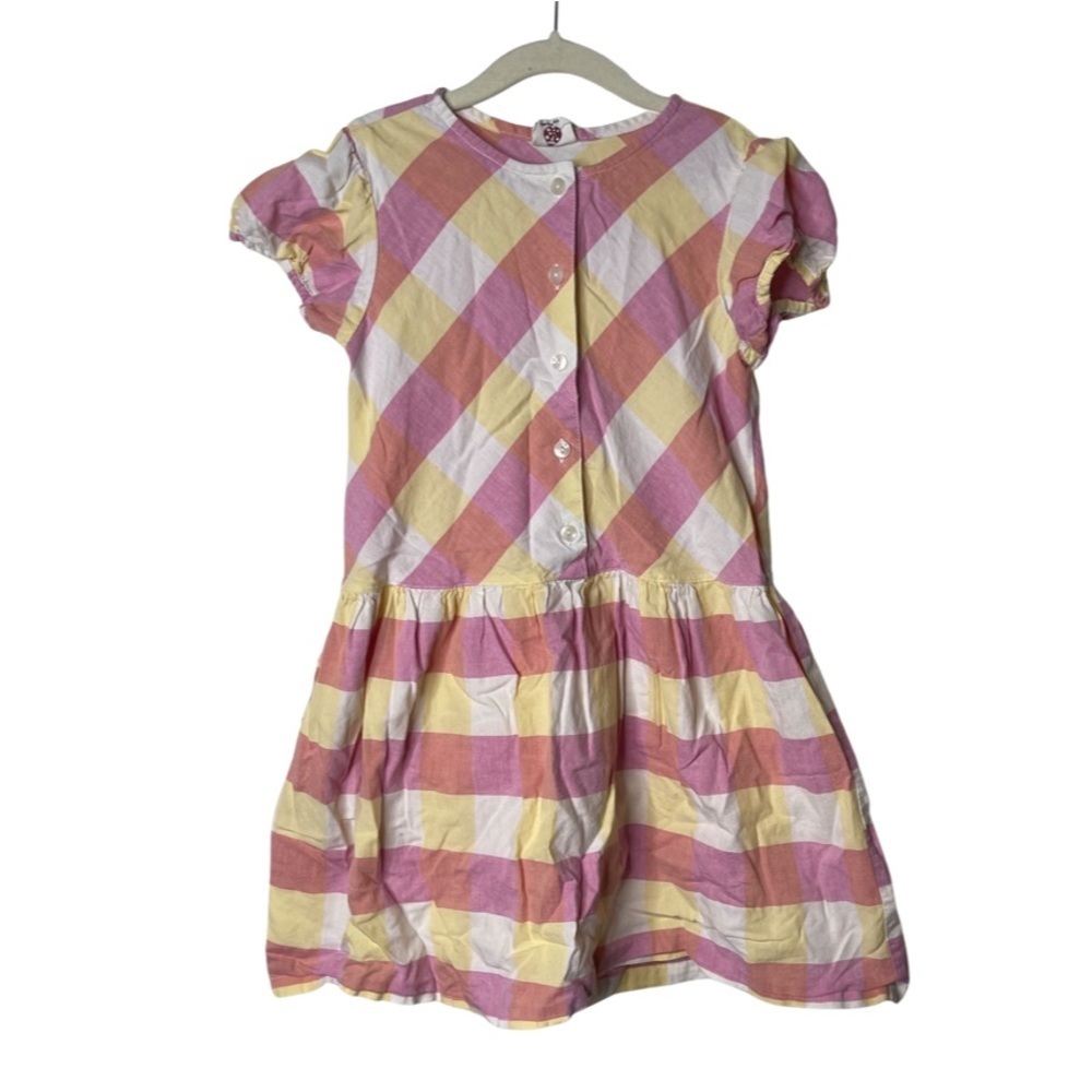 Bit’z Kids cotton pink yellow dress sz 7-8